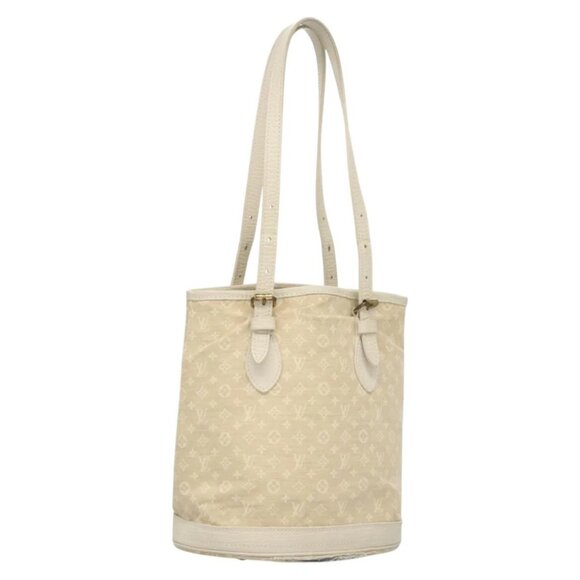 LOUIS VUITTON Monogram Mini Lin Bucket PM Shoulder Bag Dunne M95316 Auth 122741 - Picture 3 of 15